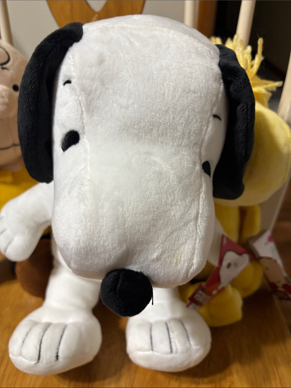 Peanuts Plush Trio - White Snoopy, Yellow Woodstock, Yellow/Black Charlie Brown - Picture 6 of 7